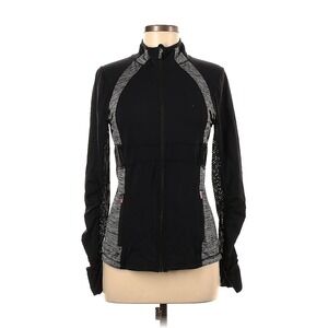 Kyodan Activewear Jacket Medium/Medium Black Gray Full‎ Zip Athletic